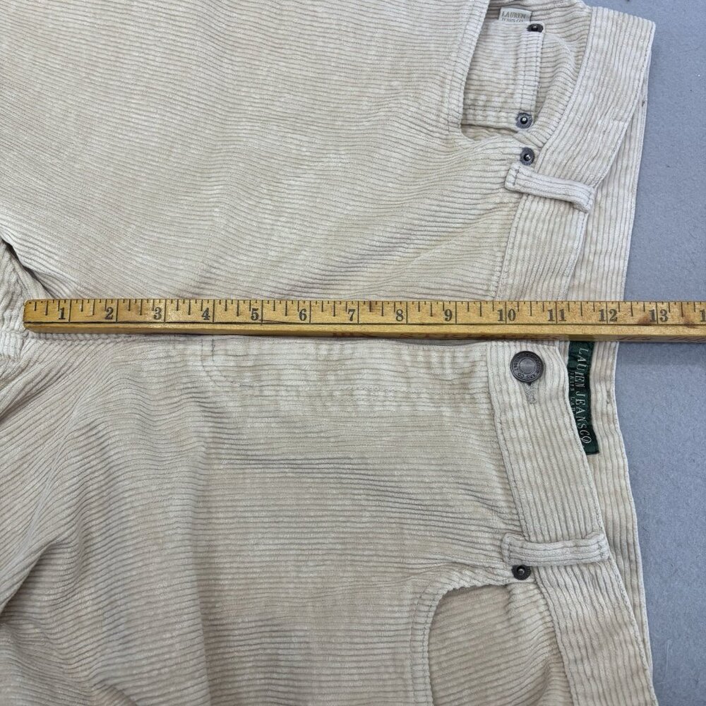 Lauren Jeans Co. By Ralph Lauren Womens 14 Corduroy Pants In Classic Cream - Picture 6 of 10